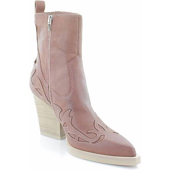 NEW DOLCE VITA women's beaux ankle boots in rose leather - Picture 4 of 5